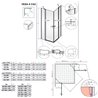 Vixor Vesa 6 CG2 Kabina prysznicowa prostokątna chrom 80Lx100P cm (N09-21080-01-01L+N09-21100-01-01R)