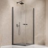 Vixor Vesa 6 CW2 Kabina prysznicowa kwadratowa gunmetal szczotkowany 100Lx100P cm (N09-21100-92-01L+N09-21100-92-01R)