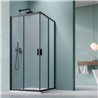 Vixor Formula 6 CG2 Kabina prysznicowa kwadratowa narożna Czarny mat 80x80 cm (N11-20102-54-01)