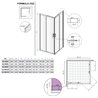 Vixor Formula 6 CG2 Kabina prysznicowa kwadratowa narożna Czarny mat 90x90 cm (N11-20104-54-01)