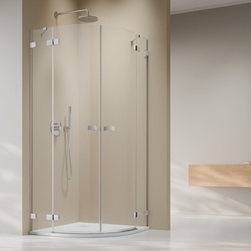 Vixor Sona 6 Lite RG2 Kabina prysznicowa półokrągła chrom 80Lx80P cm (N02-71080-01-01L+N02-71080-01-01R)
