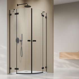 Vixor Sona 6 Lite RG2 Kabina prysznicowa półokrągła czarny mat 80Lx80P cm (N02-71080-54-01L+N02-71080-54-01R)