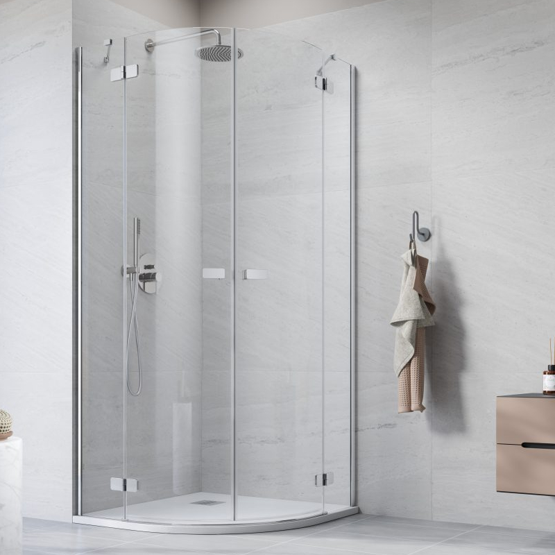 Vixor Sona 6 RG2 Kabina prysznicowa półokrągła chrom 90Lx90P cm (N01-71090-01-01L+N01-71090-01-01R)