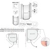 Vixor Mida 6 RG1 Kabina prysznicowa półokrągła jednodrzwiowa prawa chrom 80x80 cm (N12-72080-01-01R)