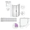 Vixor Formula RG2 Kabina prysznicowa półokrągła chrom błyszczący 80x80 cm (N11-70102-01-01)