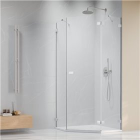 Vixor Sona 6 Lite PG1 Kabina prysznicowa pięciokątna prawa chrom 80x80 cm (N02-40000-01-01R+N02-42102-00-01)