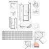 Vixor Sona 6 Lite PG1 Kabina prysznicowa pięciokątna lewa złoty szczotkowany 100x100 cm (N02-40000-99-01L+N02-42106-00-01)