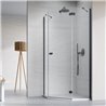 Vixor Sona 6 PG1 Kabina prysznicowa pięciokątna prawa gunmetal szczotkowany 90x90 cm (N01-40000-92-01R+N01-42104-00-01)