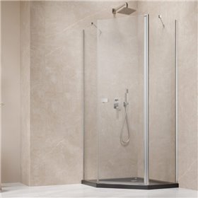 Vixor Vesa 6 PG1 Kabina prysznicowa pięciokątna prawa chrom 80x80 cm (N09-40000-01-01R+N09-42102-01-01)