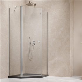 Vixor Vesa 6 PG1 Kabina prysznicowa pięciokątna lewa chrom 90x90 cm (N09-40000-01-01L+N09-42104-01-01)