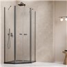 Vixor Vesa 6 PG2 Kabina prysznicowa pięciokątna nikiel 80x80 cm (N09-41000-91-01+N09-43102-91-01)