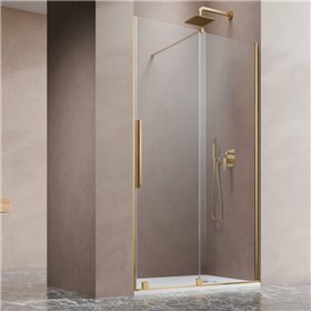 Vixor Milo 8 DG1 Drzwi prysznicowe przesuwne złoty błyszczący prawe 100 cm (N05-01522-09-01R, N05-80480-00-01)