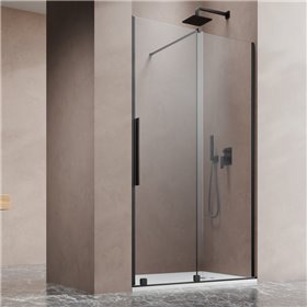 Vixor Milo 8 DG1 Drzwi prysznicowe przesuwne czarny mat prawe 90 cm (N05-01472-54-01R, N05-80430-00-01)