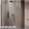Vixor Milo 8 DG2 Drzwi prysznicowe przesuwne czarny mat 160 cm (N05-06438-54-01, N05-81392-00-01)