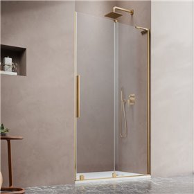 Vixor Milo 8 L DG1 Drzwi prysznicowe przesuwne prawe złoty błyszczący 90 cm (N05-09472-09-01R, N05-80430-00-01)