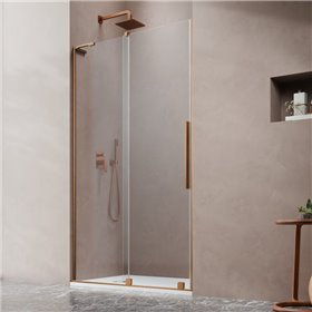Vixor Milo 8 L DG1 Drzwi prysznicowe przesuwne lewe miedź szczotkowana 90 cm (N05-09472-93-01L, N05-80430-00-01)