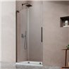Vixor Milo 8 L DG1 Drzwi prysznicowe przesuwne lewe gunmetal szczotkowany 100 cm (N05-09522-92-01L, N05-80480-00-01)