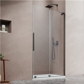 Vixor Milo 8 L DG1 Drzwi prysznicowe przesuwne prawe gunmetal szczotkowany 120 cm (N05-09622-92-01R, N05-80580-00-01)