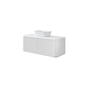 Uptrend Maiori szafka z blatem 120 cm 2D0S zamrożona biel - wariant drzwi Tip-On (006-SU120-01)