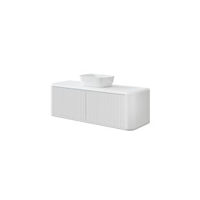 Uptrend Maiori szafka z blatem 140 cm 2D0S zamrożona biel - wariant drzwi Tip-On (006-SU140-01)