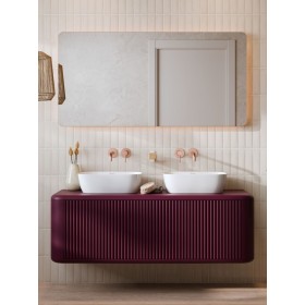 Uptrend Maiori szafka z blatem 140 cm 2D0S welur bordo - wariant drzwi Tip-On (006-SU140-03)