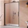 Vixor Tiso 6 DG1 Drzwi prysznicowe przesuwne lewe czarny mat 110 cm (N13-01110-54-01L)