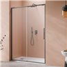 Vixor Tiso 6 DG1 Drzwi prysznicowe przesuwne lewe gunmetal szczotkowany 120 cm (N13-01120-92-01L)
