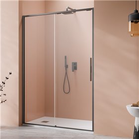 Vixor Tiso 6 DG1 Drzwi prysznicowe przesuwne lewe gunmetal szczotkowany 140 cm (N13-01140-92-01L)