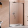 Vixor Tiso 6 DG1 Drzwi prysznicowe przesuwne prawe gunmetal szczotkowany 150 cm (N13-01150-92-01R)