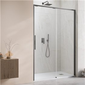 Vixor Tiso 6 lite DG1 Drzwi prysznicowe przesuwne prawe gunmetal szczotkowany 120 cm (N14-01120-92-01R)