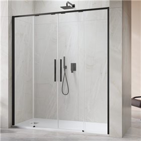 Vixor Tiso 6 lite DG2 Drzwi prysznicowe przesuwne czarny mat 180 cm (N14-06180-54-01)