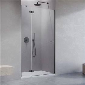 Vixor Sona 8 DG1 Drzwi prysznicowe otwierane na zewnątrz prawe gunmetal szczotkowany 90 cm (N03-80612-00-01R, N03-01233-92-01R)