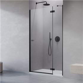 Vixor Sona 8 DG1 Drzwi prysznicowe otwierane na zewnątrz prawe czarny mat 130 cm (N03-80812-00-01R, N03-01333-54-01R)