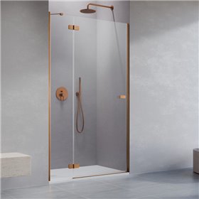 Vixor Sona 8 DG1 Drzwi prysznicowe otwierane na zewnątrz lewe miedź szczotkowana 130 cm (N03-80812-00-01L, N03-01333-93-01L)