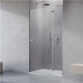 Vixor Sona 8 DG1 Drzwi prysznicowe otwierane na zewnątrz prawe nikiel szczotkowany 90 cm (N03-80612-00-01R, N03-01233-91-01R)