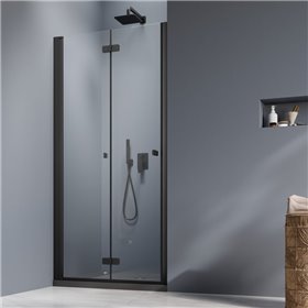 Vixor Vesa 8 DF1 Drzwi prysznicowe składane lewe czarny mat 70 cm (N10-04070-54-01L)