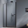 Vixor Vesa 8 DG1 Drzwi prysznicowe otwierane na zewnątrz lewe czarny mat 110 cm (N10-01110-54-01L)