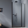 Vixor Vesa 8 DG1 Drzwi prysznicowe otwierane na zewnątrz prawe czarny mat 110 cm (N10-01110-54-01R)