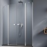Vixor Vesa 8 DG2 Drzwi prysznicowe wahadłowe dwuczęściowe chrom (drzwi 83 cm + ścianki 77 cm) (N10-06830-01-01+N10-63770-01-01)