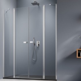 Vixor Vesa 8 DG2 Drzwi prysznicowe wahadłowe dwuczęściowe chrom (drzwi 83 cm + ścianki 97 cm) (N10-06830-01-01+N10-63970-01-01)