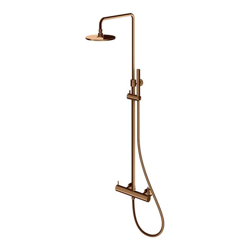 Kohlman Axel Brushed Copper Zestaw prysznicowy natynkowy (QW276ABC)