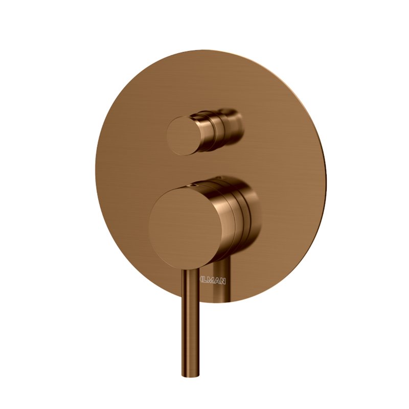 Kohlman Axel Brushed Copper Zestaw prysznicowy z deszczownicą 25cm (QW210ABCR25)