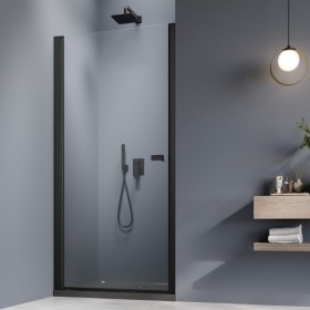 Vixor Vesa 8 DW1 Drzwi prysznicowe wahadłowe lewe czarny mat 70 cm (N10-00070-54-01L)