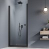 Vixor Vesa 8 DW1 Drzwi prysznicowe wahadłowe lewe czarny mat 90 cm (N10-00090-54-01L)