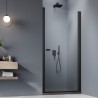 Vixor Vesa 8 DW1 Drzwi prysznicowe wahadłowe prawe czarny mat 100 cm (N10-00100-54-01R)