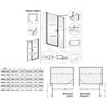 Vixor Vesa 8 DWG2 Drzwi prysznicowe wahadłowe prawe czarny mat 140 cm (N10-02790-54-01R, N10-80508-00-01)