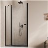 Vixor Vesa 6 DG1 Drzwi prysznicowe wahadłowe lewe czarny mat 90 cm (N54-01090-54-01L)