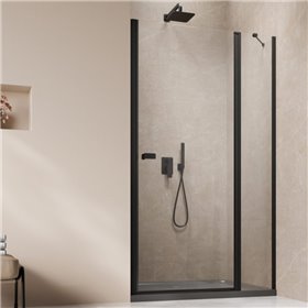 Vixor Vesa 6 DG1 Drzwi prysznicowe wahadłowe prawe czarny mat 110 cm (N54-01110-54-01R)