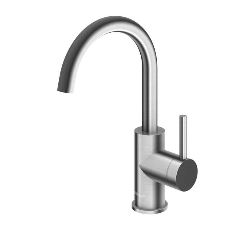Kohlman Axel Brushed Nickel 1-otworowa bateria umywalkowa z obrotową wylewką (QB150ABN)