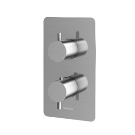 Kohlman Axel Brushed Nickel Termostatyczna podtynkowa bateria wannowo-prysznicowa z dwoma wyjściami (QW432ABN)
